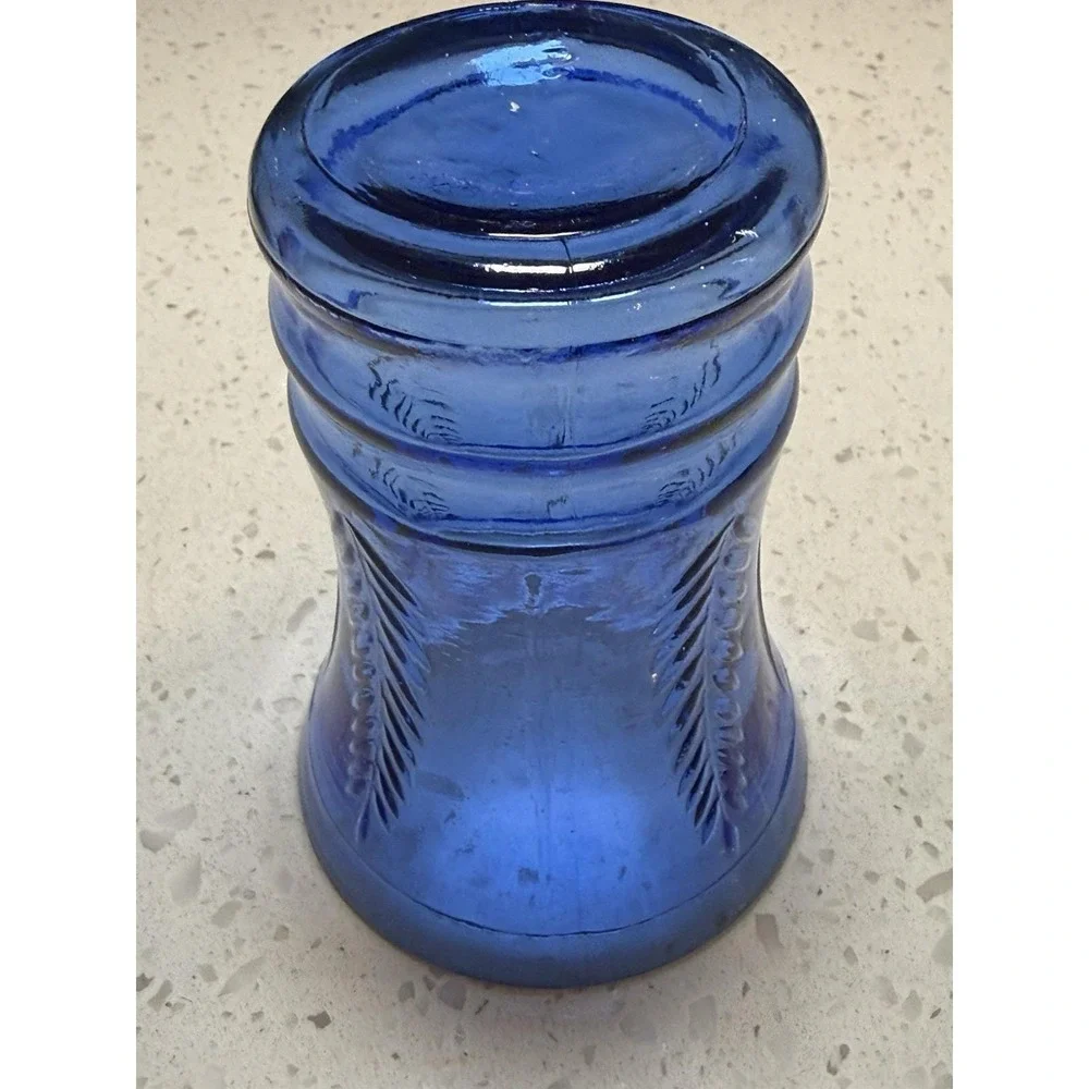 Maryland Glass Cobalt Blue Feather 4 1/2